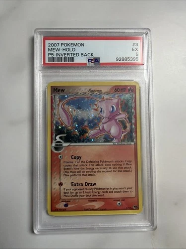 Pokemon TCG Mew Delta Species 3/17 Pop Series 5 Holo - Back Error PSA 5! SWIRL!