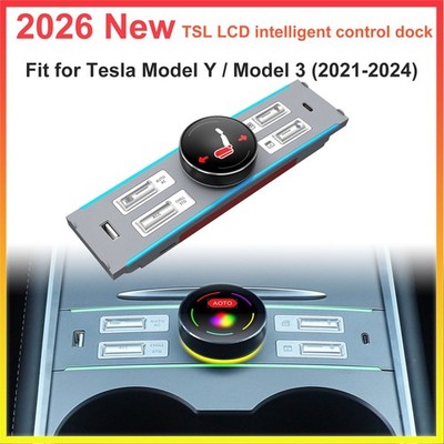 Premium Intelligent Control Dock For Tesla Model 3 Model Y 2021-2024 LCD Knob