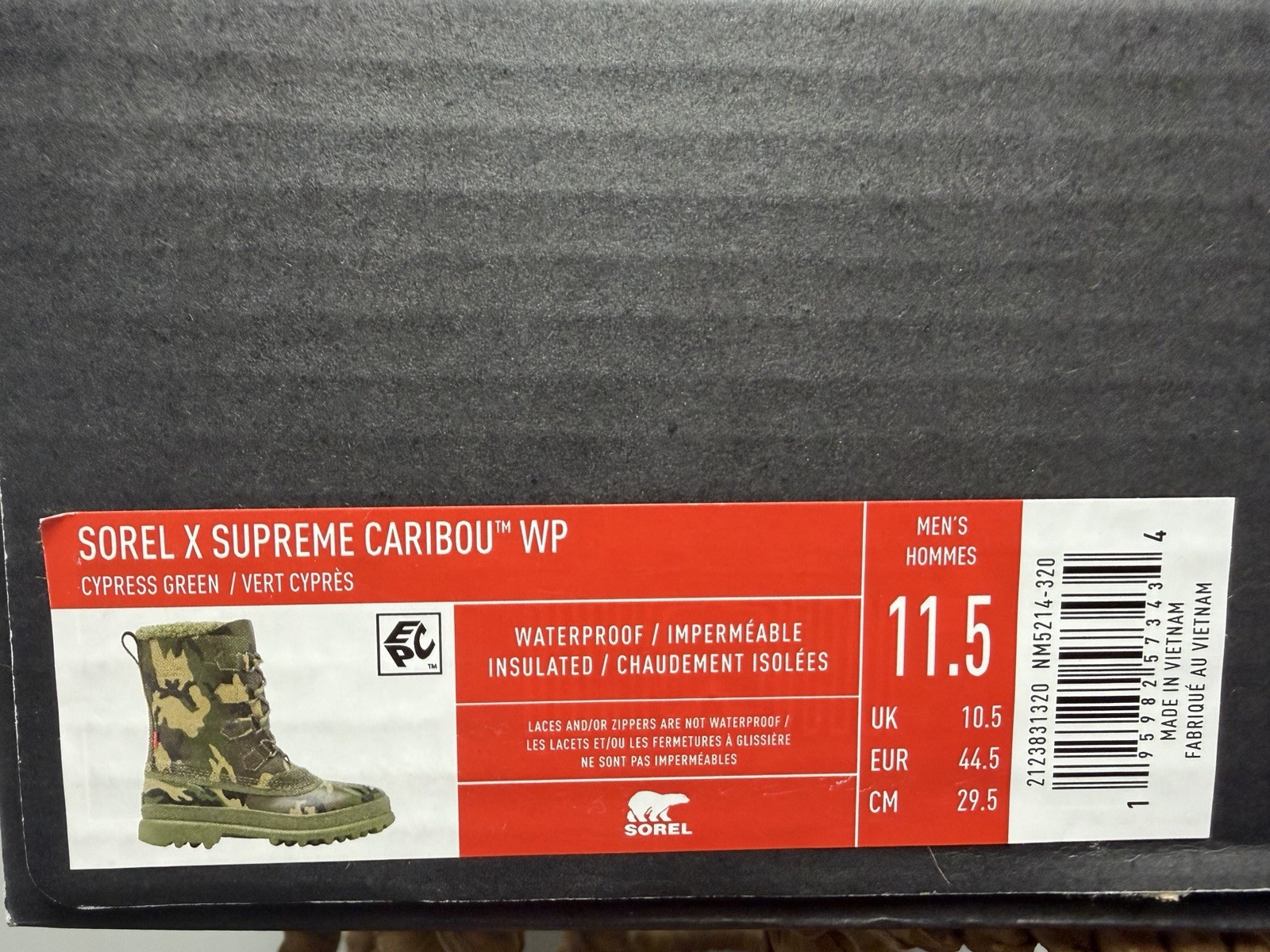 Supreme Sorel Caribou Boot Woodland Camo Size 11.5 - New! image 9
