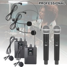 Wireless Microphone Professional UHF Wireless Mic System Handheld Dual