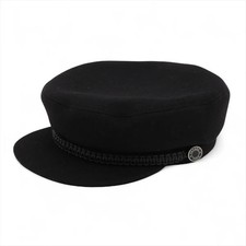 Hermès Kabul Newsboy Cap 57 Cashmere Black