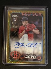 🔥Brandon Walter 2024 Topps Chrome Rookie Gold Wave Refractor 43/50 Auto