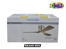 KICHLER Volos 48 in. Matte White Low Profile Ceiling Fan w/ LED & Wall Control