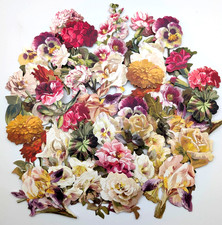 Anna Griffin 3D FAVORITE FLOWERS 3  33 Stickers READ SHIP DEAL  Pansies Iris