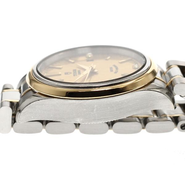 TUDOR STYLE 12103 28mm SS/YG Automatic Gold Dial Date Watch #C515 image 4