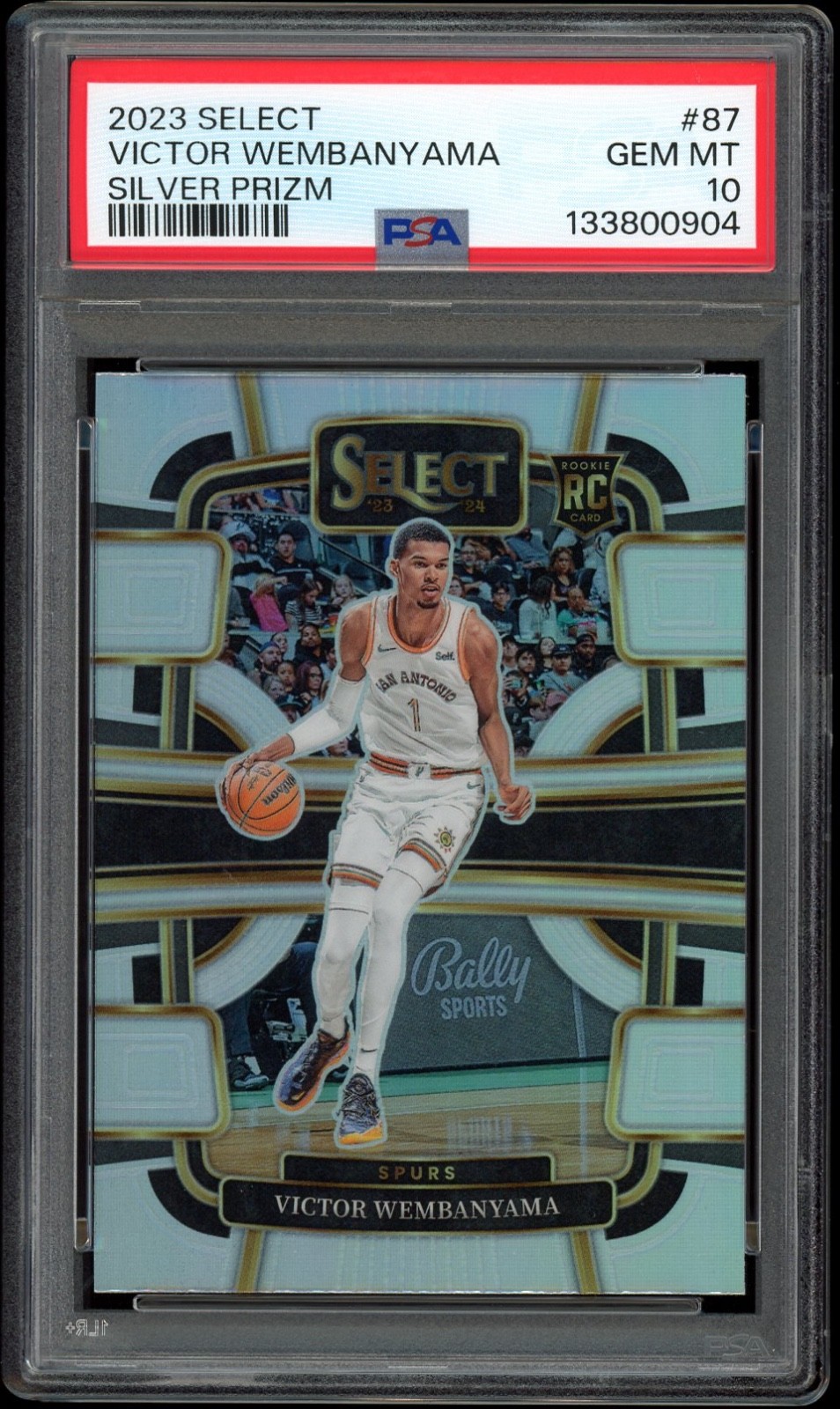 2023-24 Select #87 VICTOR WEMBANYAMA Silver Prizm RC Rookie PSA 10 GEM MINT