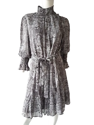 HALLHUBER Kleid silver grey snake Gr.42/40 ---UK14+UVP Euro 160*NEU* - Bild 1 von 3