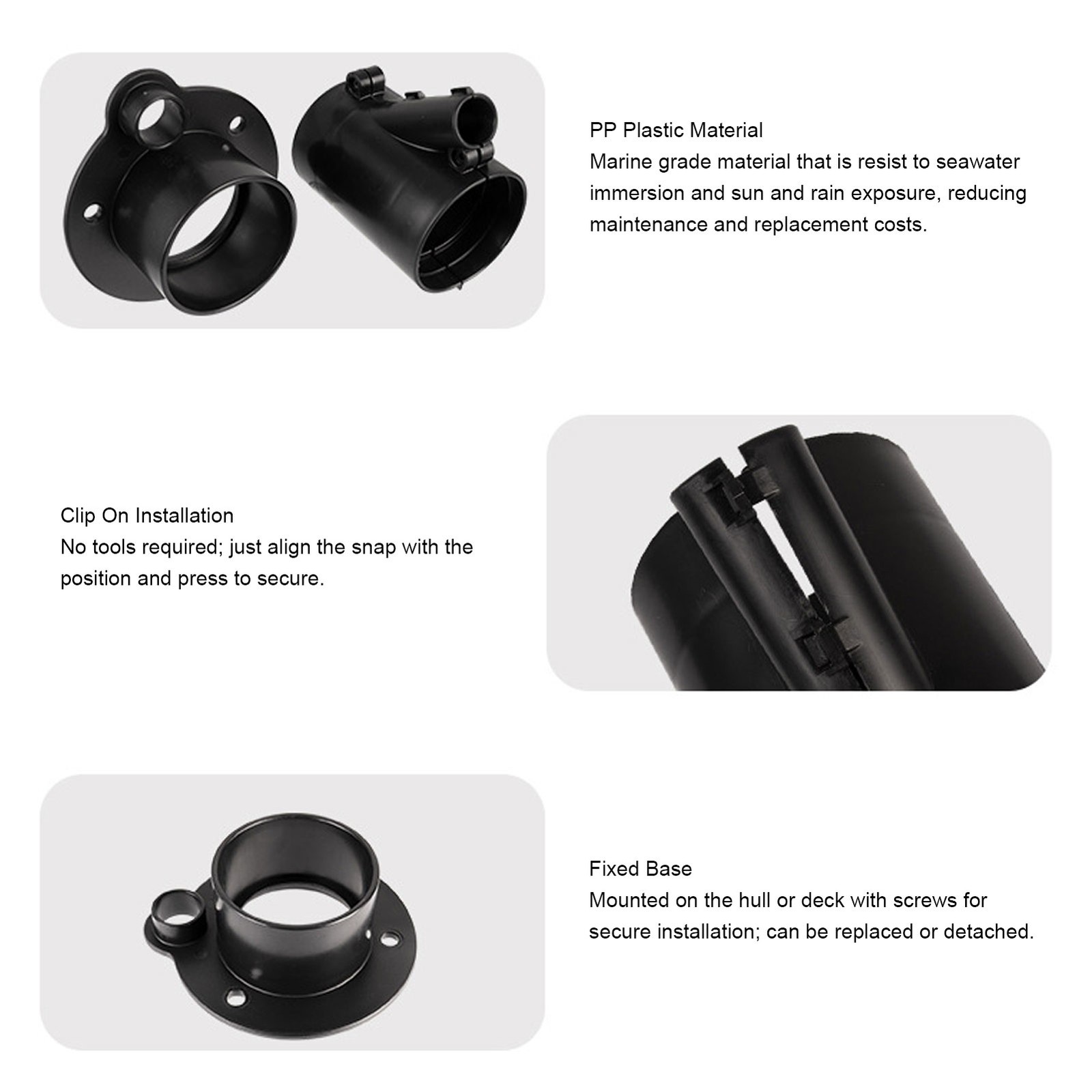 Outboard Rigging Hose Flange Union With Fuel Port PP Boat Rigging Tube For Conne