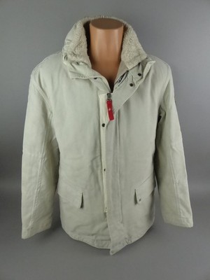 Strellson Herrenjacke Gr. 48 Sand langarm gefüttert Winterjacke (19091)