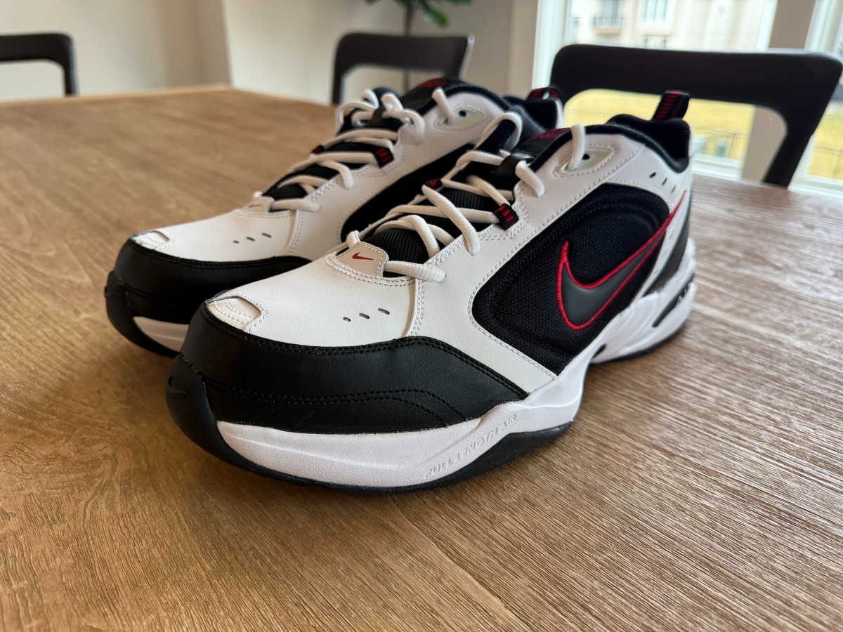 Nike Air Monarch IV Shoes Mens Size 14 White Black Comfort 