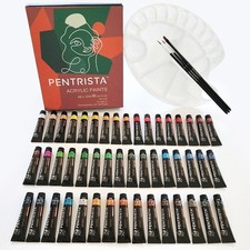 Professional Acrylic Paint Sets, 48 Colors 12ml/0.41 fl.oz Art Paint Tubes wi...
