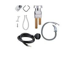 Chrome Wall-Mount Salon Shampoo Bowl Faucet with Sprayer Vacuum Breaker