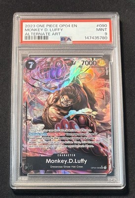 鑑定品　PSA10 モンキー・D・ルフィ OP04-090 謀略の王国　ギア4 Monkey.D.Luffy (090) (Alternate Art) OP04-090 Kingdoms of Intrigue