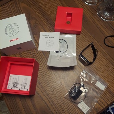 Contec CMS50K Wearable Wrisr Pulse Oximeter, ECG, Pedometer W/ Bluetooth 
