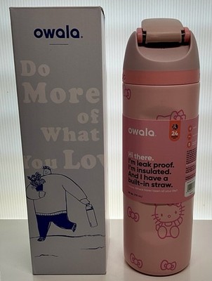 Owala Freesip Water Bottle Stainless Steel 24oz Color Pink Hello