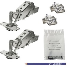 Hettich Weitwinkelscharniere 165° + Dämpfung/Feder zum Schrauben Montagplatte