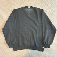 Vintage Made in U.S.A. Russell Athletic Heather Grey Blank Crewneck Sweatshirt
