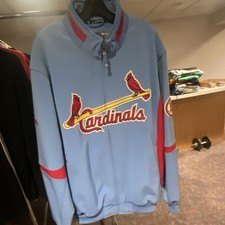 Majestic St. Louis Cardinals MLB Baseball Blue/Red Full Zip Jacket Size XL