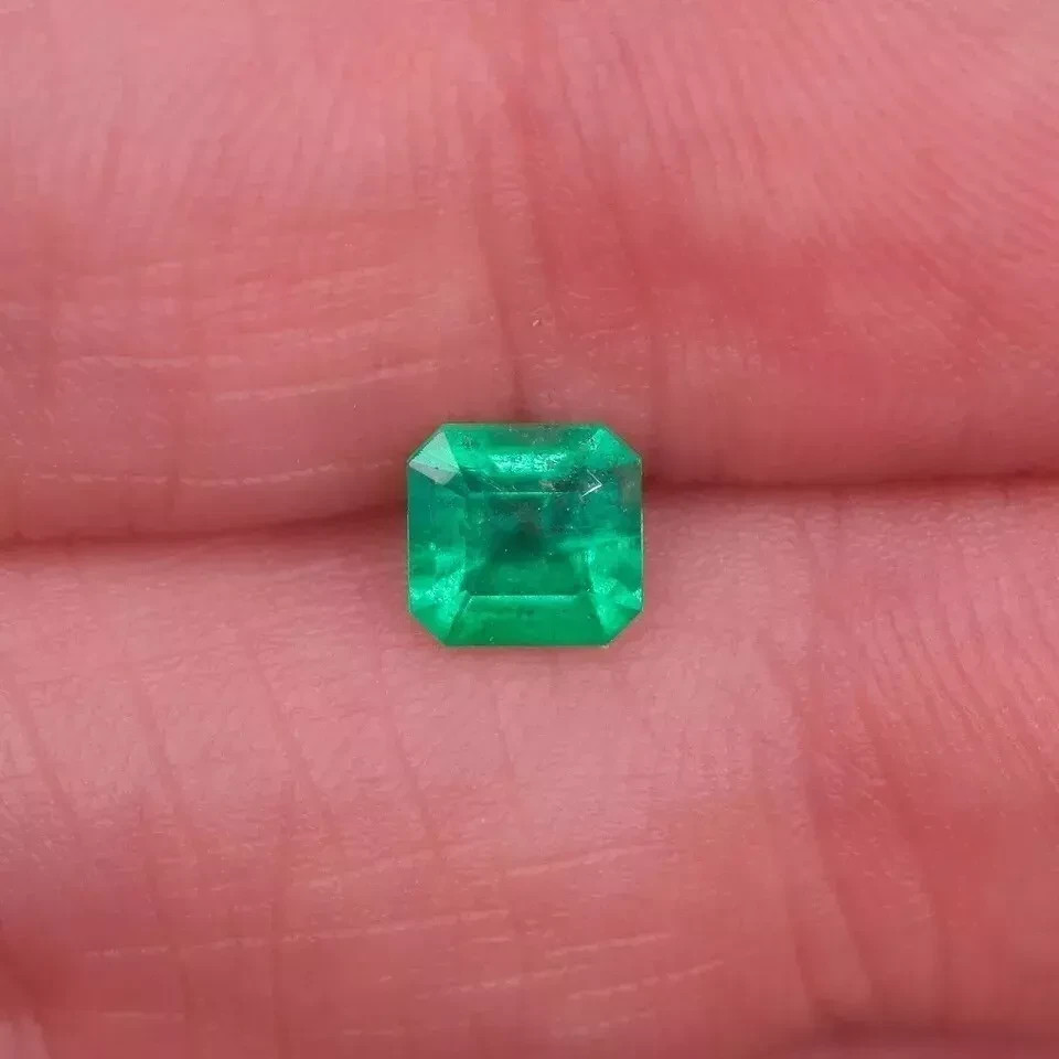 10 Ct Natural Green Colombian Emerald Certified Asscher Cut Loose Gemstone
