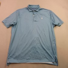 Johnnie O Shirt Mens Large Short Sleeve Golf Polo Lightweight Blue
