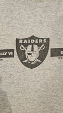 Rare Vintage Oakland Raiders AM Radio 640 Rally Men's L. T -Shirt