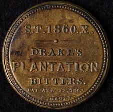 EP-74 , 5¢ Drake's Plantation Bitters,  1862 Encased Postage, Extremely Fine