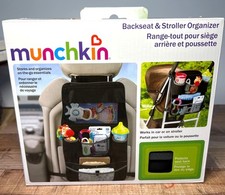Munchkin Backseat  Stroller Organizer For Travel Essentials Black