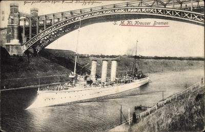 Ak Deutsches Kriegsschiff, SMS Kreuzer Bremen, Kaiserliche Marine - 10445960