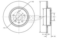 Tomex Brakes 2X Bremsscheibe Hinten Ø292 FüR Opel Zafira Tourer C P12 2.0 Cdti