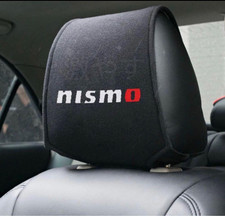 2x Nissan Nismo Headrest Covers Car Seat Logo Embroidered New From Japan