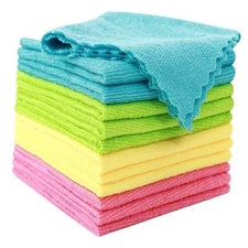 12 Pack Microfiber Cleaning Cloth - Reusable Cleaning Rag, Fast Drying 