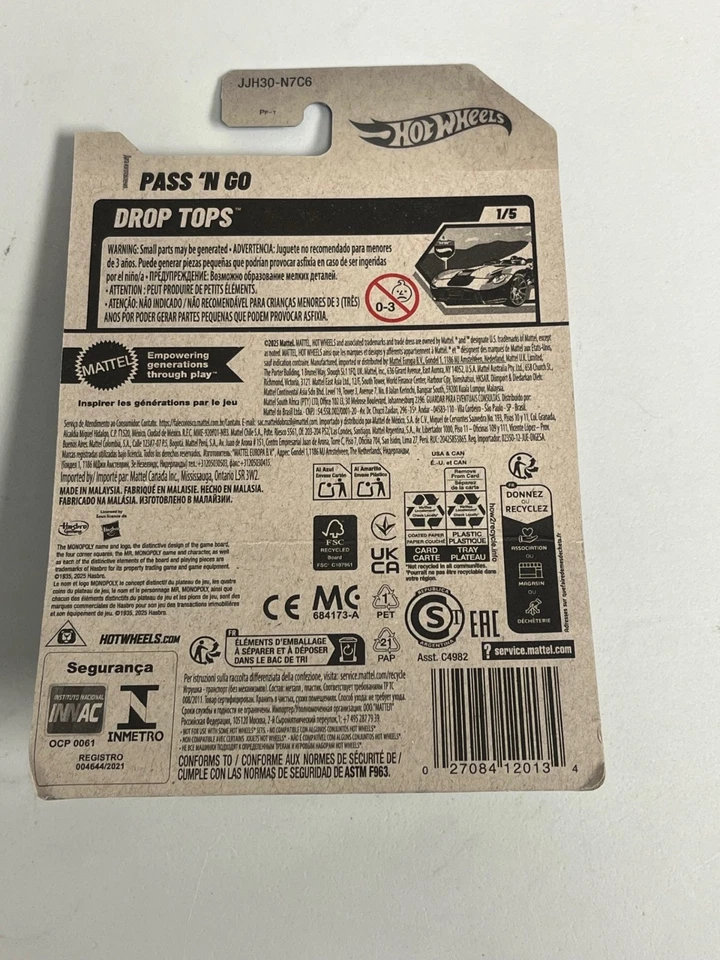 Hot Wheels PASS N GO Monopoly Anniversary #5 Mainline 2026 A14 - Image 2 of 2