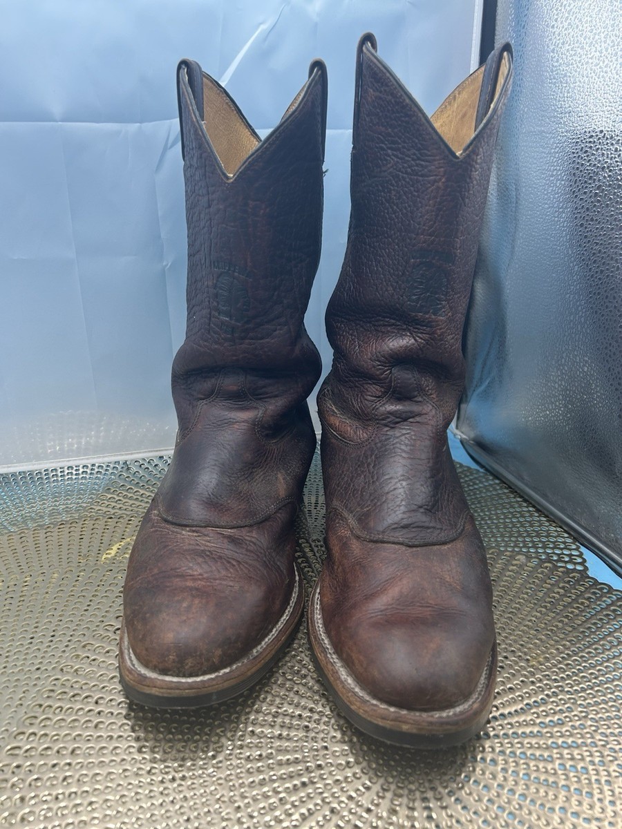 Chippewa men 12 rare handmade bison leather boots Chippewa Men 12 Bison Leather Cowboy Work Boots 29555 USA  main image 2