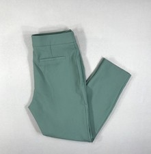 A New Day Pants Women's 8 Green Pull On Minimalist High Rise Skinny Ankle Zip