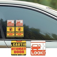 4 Pieces Automatic Door Car Sticker Cling Label Self Sticky Driver Will Open