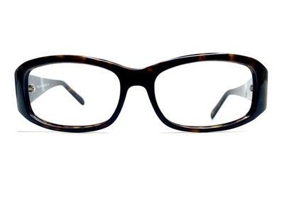 New Prada Brown Tortoise Rectangular Wrap Glasses Italy SPR03E 2AU