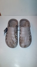 Rugged Shark Men's Water Shoes "EVA Clog", Size 8, Tan, Water-Friendly, Washable