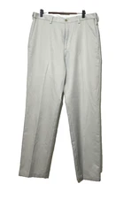 Haggar Pants Classic Fit Cool 18 34x32 Khaki Business Casual Professional Crease