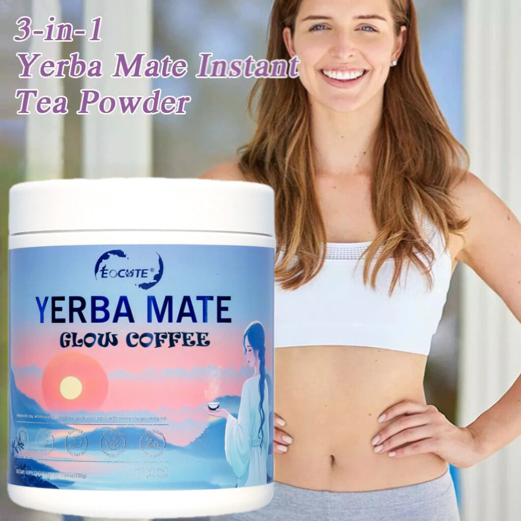 Yerba Mate Instant Tea Powder - Peach Mango Flavor - 30 Servings US