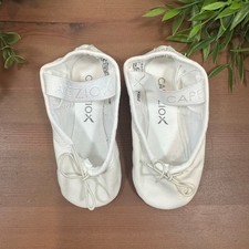 Capezio Daisy 205 White Leather Ballet Shoes Toddler Girls Size 6.5