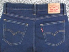 Levis 724 High Rise Straight Jeans Womens 28 Blue Dark Wash Stretch 28x31