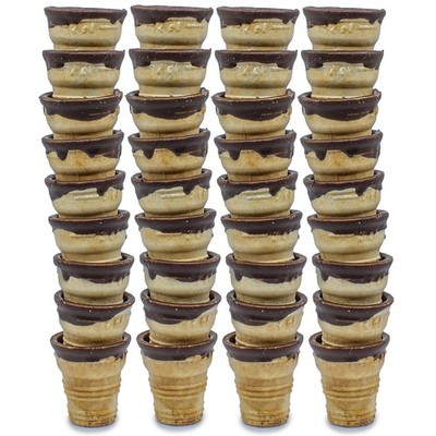 Waffelbecher-Likörbecher 2cl mit feiner Kakao-Glasur | Eierlikör | 36 Stück