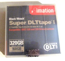 Imation Black Watch Super DLTtape1  320/160GB 1/2" Cartridge Tape Factory Sealed