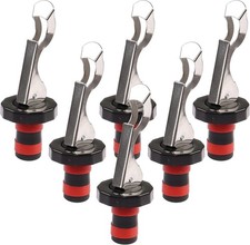 Wine Bottle Stoppers 6PCS,Lever Arm Bottle Stoppers Reusable Bottle Saver Sealer
