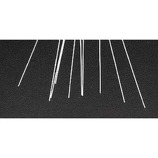 Plastruct Round Rod .015x10 (10) - Model Scratch Building Plastic Rods - #90849