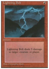 MTG Magic the Gathering Lightning Bolt (208/379) Fourth Edition LP