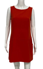 Ann Taylor LOFT Women's Sleeveless Bright Orange Office Dress Size 4