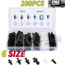 For Nissan 100Pcs Bumper Clips Retainer Auto Car Rivets Fastener Fender Push