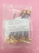 Wellshow  Lot of 10 BC412WS141225-07  MCX plug RA to Habia  RA RG405 .0086" Semi