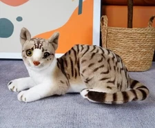 Tabby Cat Kitten Plush Toy 10" Stuffed Animal Toddler Doll Gift for Kids